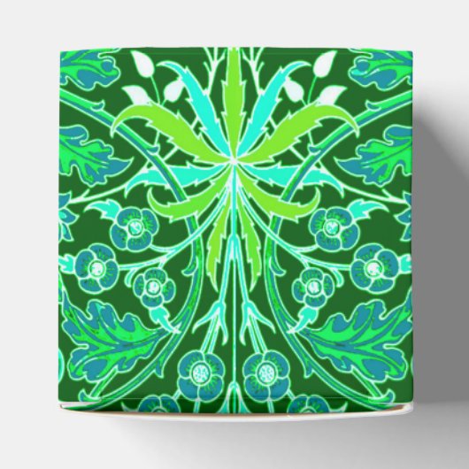 ウィリアムモリスヒヤシンスプリントエメラルドグリーン フェイバーボックス (上部)