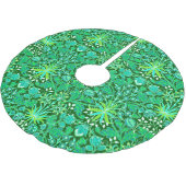 ウィリアムモリスヒヤシンスプリントエメラルドグリーン ブラッシュドポリエステルツリースカート (アングル)