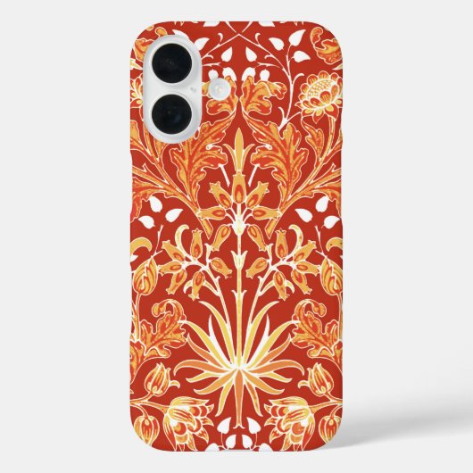 ウィリアムモリスヒヤシンスプリントマンダリンオレンジ Case-Mate iPhoneケース (裏面)