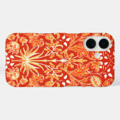 ウィリアムモリスヒヤシンスプリントマンダリンオレンジ Case-Mate iPhoneケース (裏面 (横))
