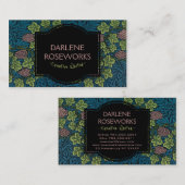 ウィリアムモリスビューティフルつる植物パターンベリー 名刺 (正面/裏面)