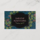 ウィリアムモリスビューティフルつる植物パターンベリー 名刺 (正面)