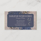 ウィリアムモリスビューティフルチューリップ&ウィローブルー 名刺 (裏面)