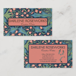 ウィリアムモリスビューティフルフローラピンクリリー 名刺