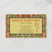 ウィリアムモリスビューティフルワンドルデザイン 名刺 (裏面)