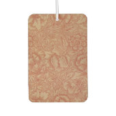 ウィリアムモリスピンクポピーフラワーフローラ カーエアーフレッシュナー (正面)