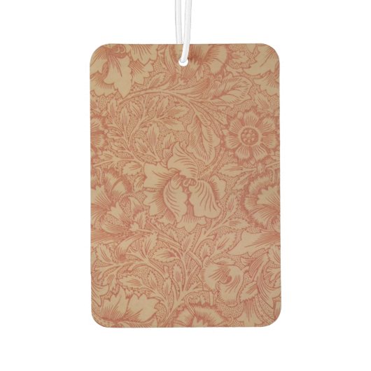 ウィリアムモリスピンクポピーフラワーフローラ カーエアーフレッシュナー (裏面)