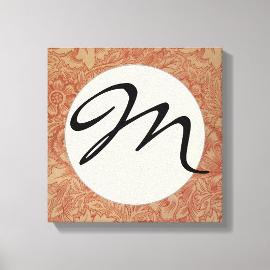 ウィリアムモリスピンクポピーフラワーフローラ キャンバスプリント (正面)