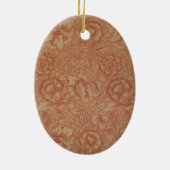 ウィリアムモリスピンクポピーフラワーフローラ セラミックオーナメント (裏面)