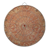 ウィリアムモリスピンクポピーフラワーフローラ ダーツボード (正面)