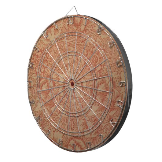 ウィリアムモリスピンクポピーフラワーフローラ ダーツボード (正面右)