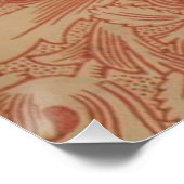 ウィリアムモリスピンクポピーフラワーフローラ ポスター (コーナー)