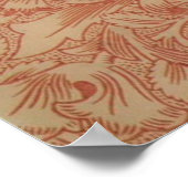 ウィリアムモリスピンクポピーフラワーフローラ ポスター (角)