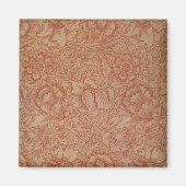 ウィリアムモリスピンクポピーフラワーフローラ マグネット (正面)