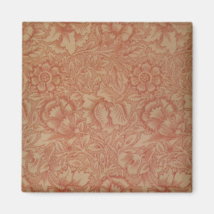 ウィリアムモリスピンクポピーフラワーフローラ マグネット