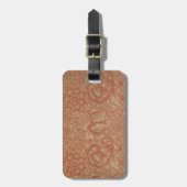 ウィリアムモリスピンクポピーフラワーフローラ ラゲッジタグ (正面縦)