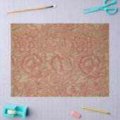 ウィリアムモリスピンクポピーフラワーフローラ 薄葉紙 (クラフト)