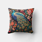 ウィリアムモリスピーコックスローコットンピロー クッション (裏面)