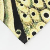 ウィリアムモリスフォレストタペストリーキツネハレピーコック フリースブランケット (角)