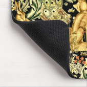 ウィリアムモリスフォレストタペストリーキツネハレピーコック マウスパッド (コーナー)