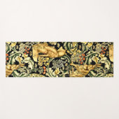 ウィリアムモリスフォレストタペストリーキツネハレピーコック ヨガマット (正面(横))