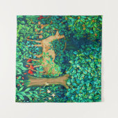 ウィリアムモリスフォレストディアタペストリープリント タペストリー (正面(横))