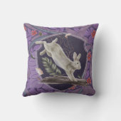 ウィリアムモリスフォレストラビットフローラアールヌーボー クッション (裏面)