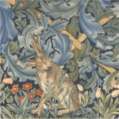 ウィリアムモリスフォレストラビットフローラアールヌーボー シール (正面)