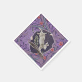 ウィリアムモリスフォレストラビットフローラアールヌーボー スタンダードカクテルナプキン (角)