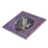 ウィリアムモリスフォレストラビットフローラアールヌーボー タイル (側面)