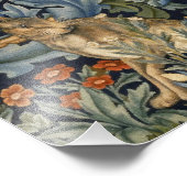 ウィリアムモリスフォレストラビットフローラアールヌーボー フォトプリント (角)