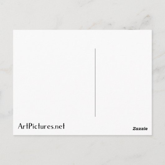 ウィリアムモリスフォレストラビットフローラアールヌーボー ポストカード (裏面)