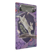 ウィリアムモリスフォレストラビットフローラアールヌーボー ミニクリップボード (アングル)