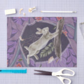 ウィリアムモリスフォレストラビットフローラアールヌーボー 薄葉紙 (クラフト)