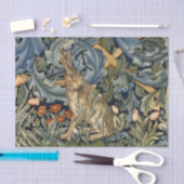 ウィリアムモリスフォレストラビットフローラアールヌーボー 薄葉紙 (クラフト)