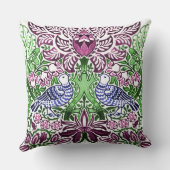 ウィリアムモリスフォークアートバーズフラワーズどんぐり クッション (裏面)