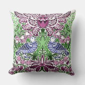 ウィリアムモリスフォークアートバーズフラワーズどんぐり クッション (正面)