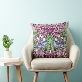 ウィリアムモリスフォークアートバーズフラワーズどんぐり クッション