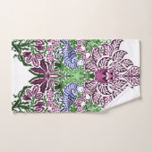 ウィリアムモリスフォークアートバーズフラワーズどんぐり バスタオルセット (ハンドタオル)