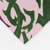 ウィリアムモリスフォークアートバーズフラワーズどんぐり フリースブランケット (角)