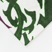 ウィリアムモリスフォークアートバーズフラワーズどんぐり フリースブランケット (角)