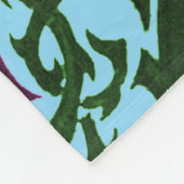 ウィリアムモリスフォークアートバーズフラワーズどんぐり フリースブランケット (角)