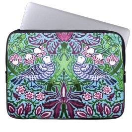 ウィリアムモリスフォークアートバーズフラワーズどんぐり ラップトップスリーブ