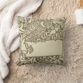 ウィリアムモリスフクロウフローラヴィンテージデザイン クッション (ブランケット)