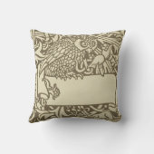 ウィリアムモリスフクロウフローラヴィンテージデザイン クッション (裏面)