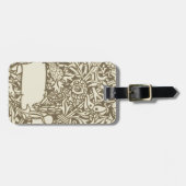 ウィリアムモリスフクロウフローラヴィンテージデザイン ラゲッジタグ (正面横)