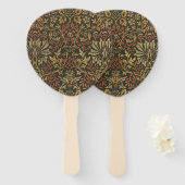 ウィリアムモリスフラワーガーデンタペストリー ハンドファン (正面&裏面)