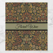 ウィリアムモリスフラワーガーデンタペストリー ワインラベル (シングルラベル)