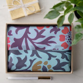 ウィリアムモリスフラワーズオンブルーティッシュペーパー 薄葉紙 (ギフト)