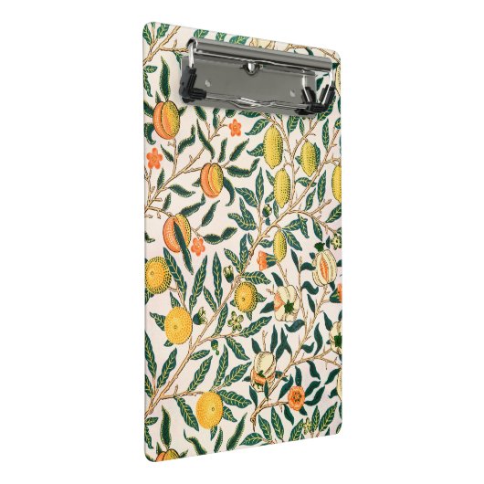 ウィリアムモリスフルーツポメグラナートホワイトオーナメント ミニクリップボード (アングル)